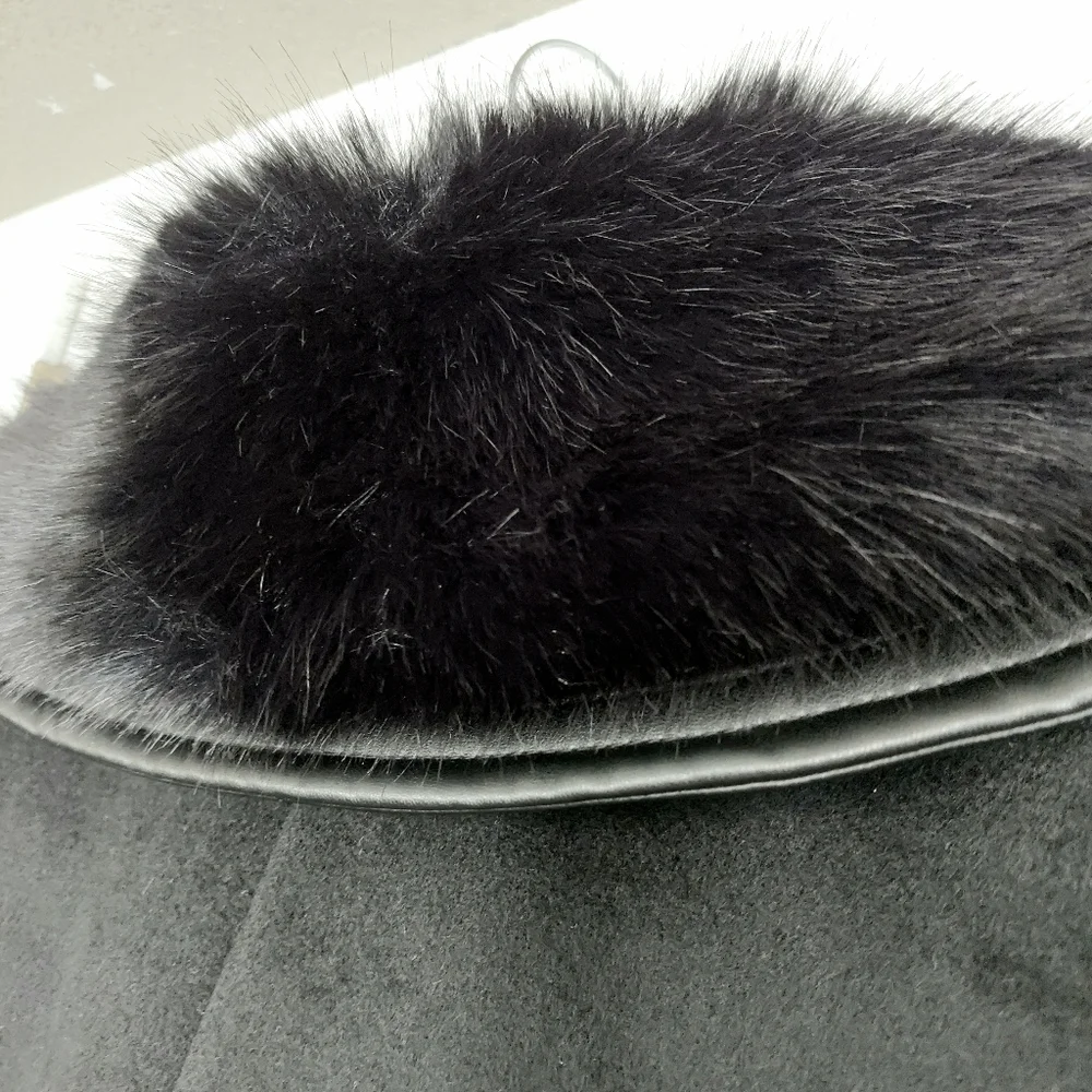 GUESS Lilia Faux-Fur Collar Coat NWOT - Picture 8 of 13